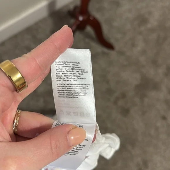 FARM RIO Women's Off-White Tropical Destination Kimono Sleeve Midi Dress Size M - Picture 9 of 10